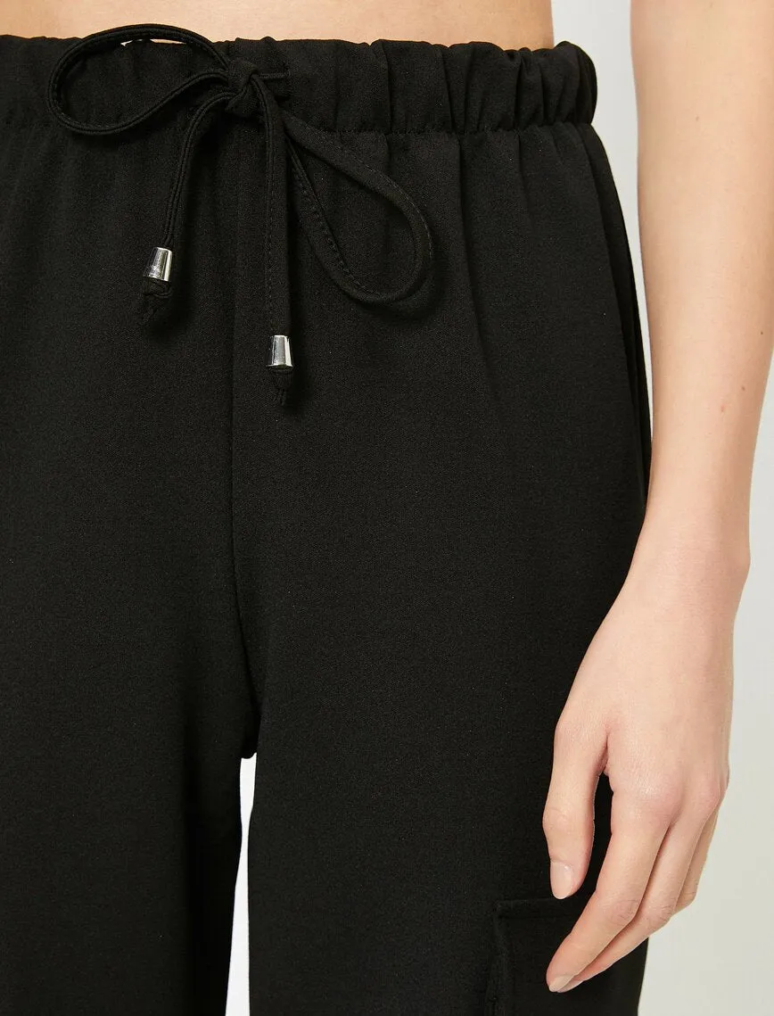 16325 Black Tie Waist Trousers