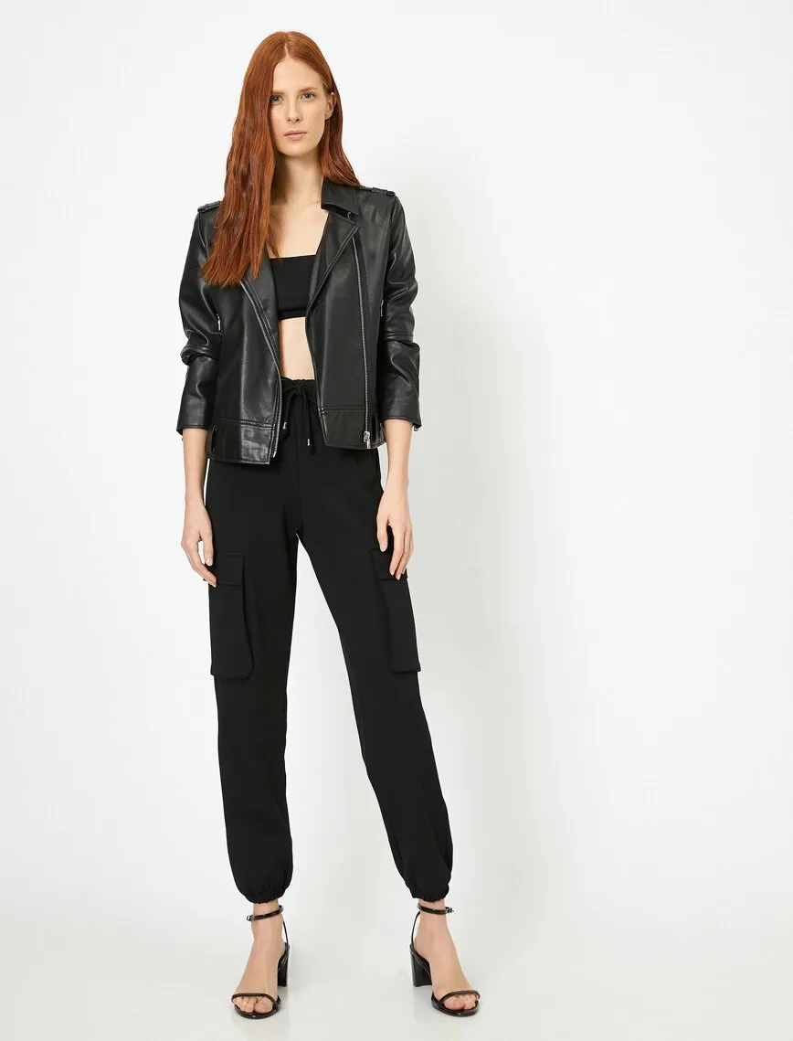16325 Black Tie Waist Trousers