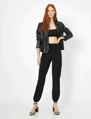 16325 Black Tie Waist Trousers