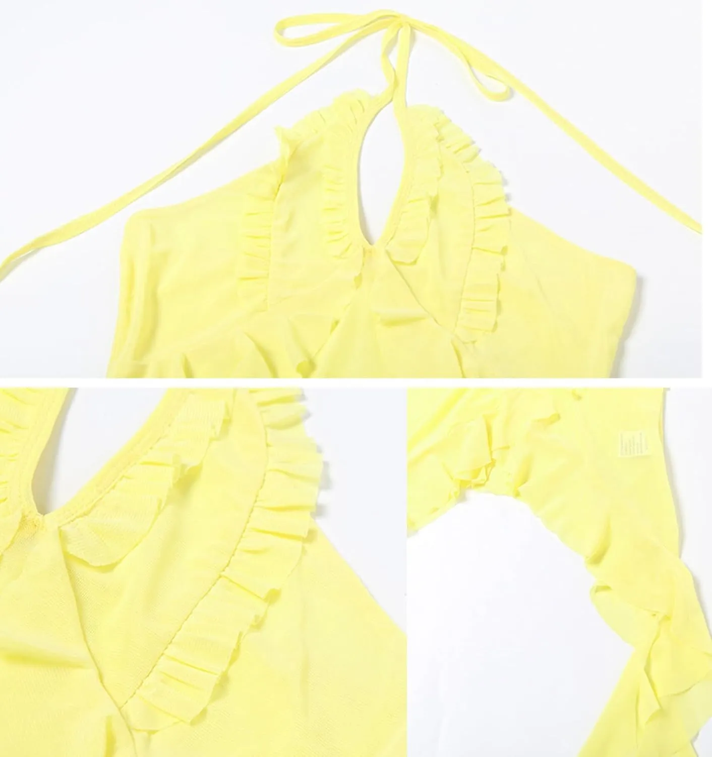 2pcs Camisole for Women Cami Spaghetti Strap Fringe Ruffle CamisTop