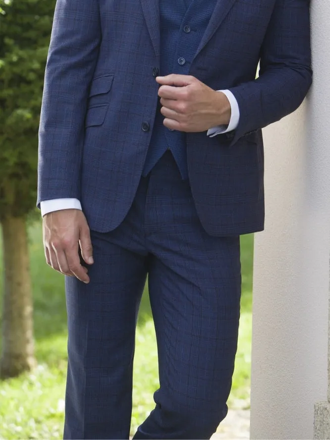 BLUE CHECK TROUSERS
