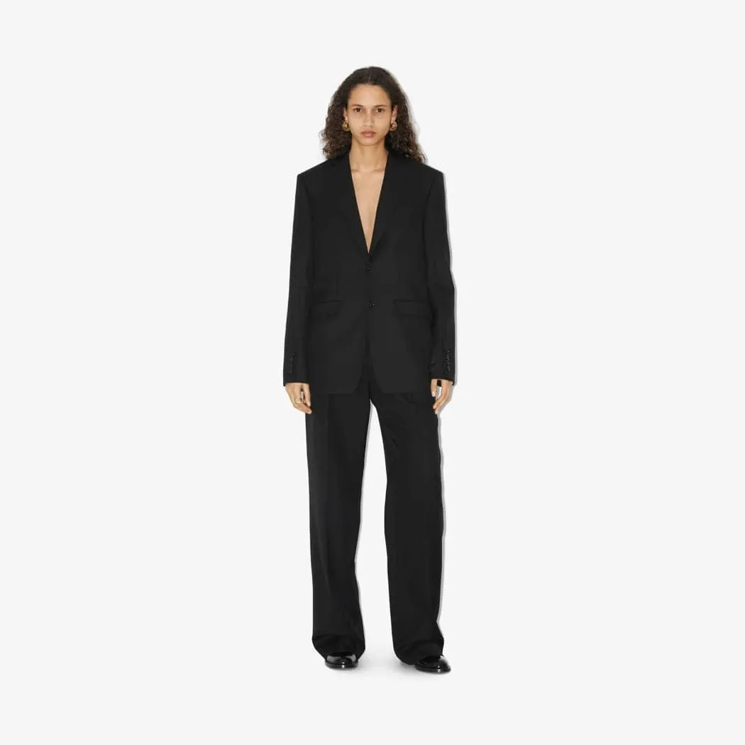 BURBERRY WOOL WIDE-LEG TROUSERS