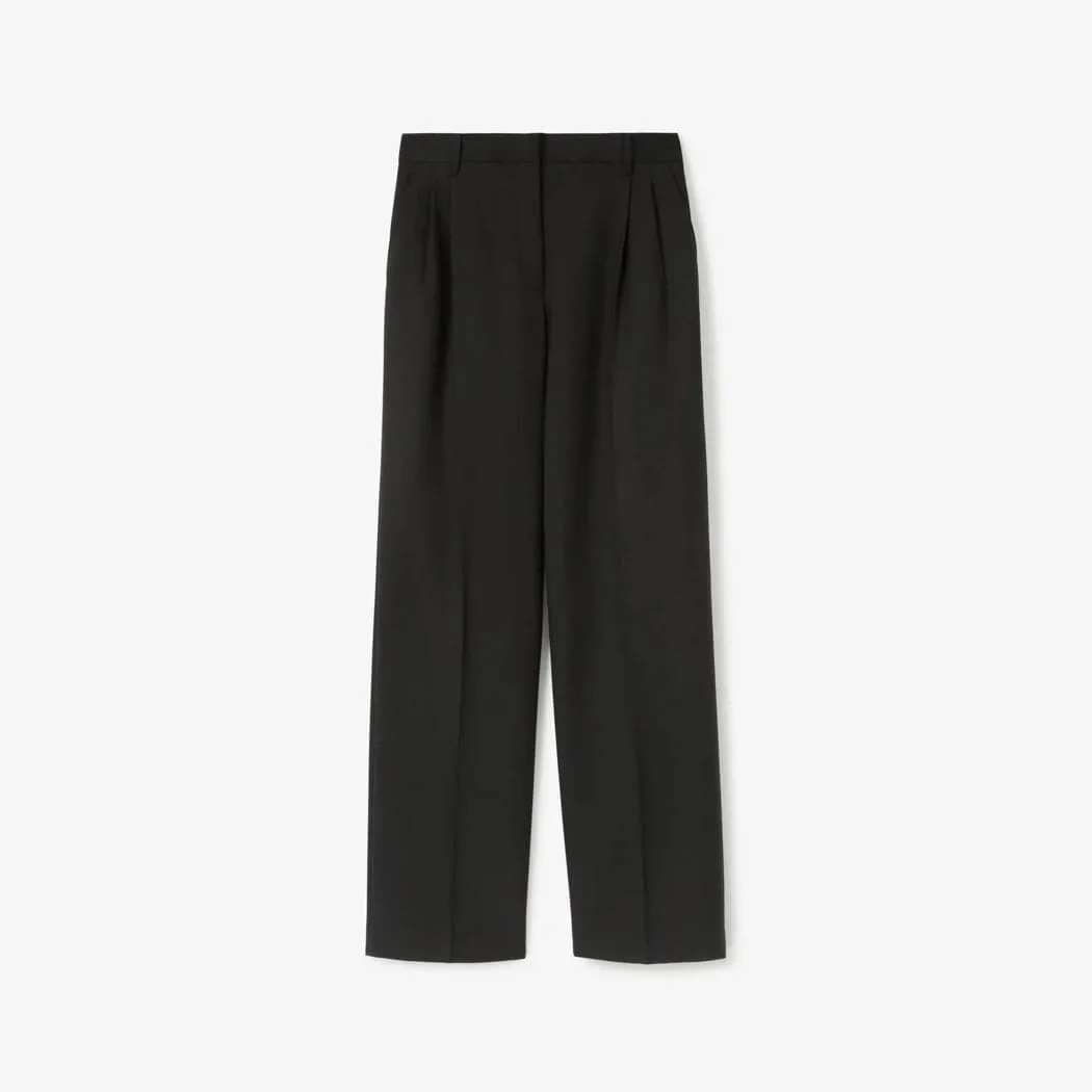 BURBERRY WOOL WIDE-LEG TROUSERS