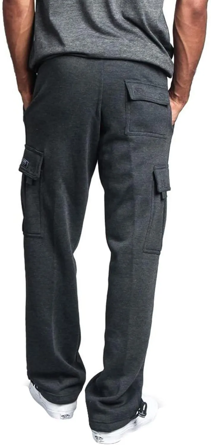 Cargo Pants For Men Men's Fashion Heavyweight Cargo Fleece Sweatpants Stretch Elastic Sports Jogger Trousers Pants
