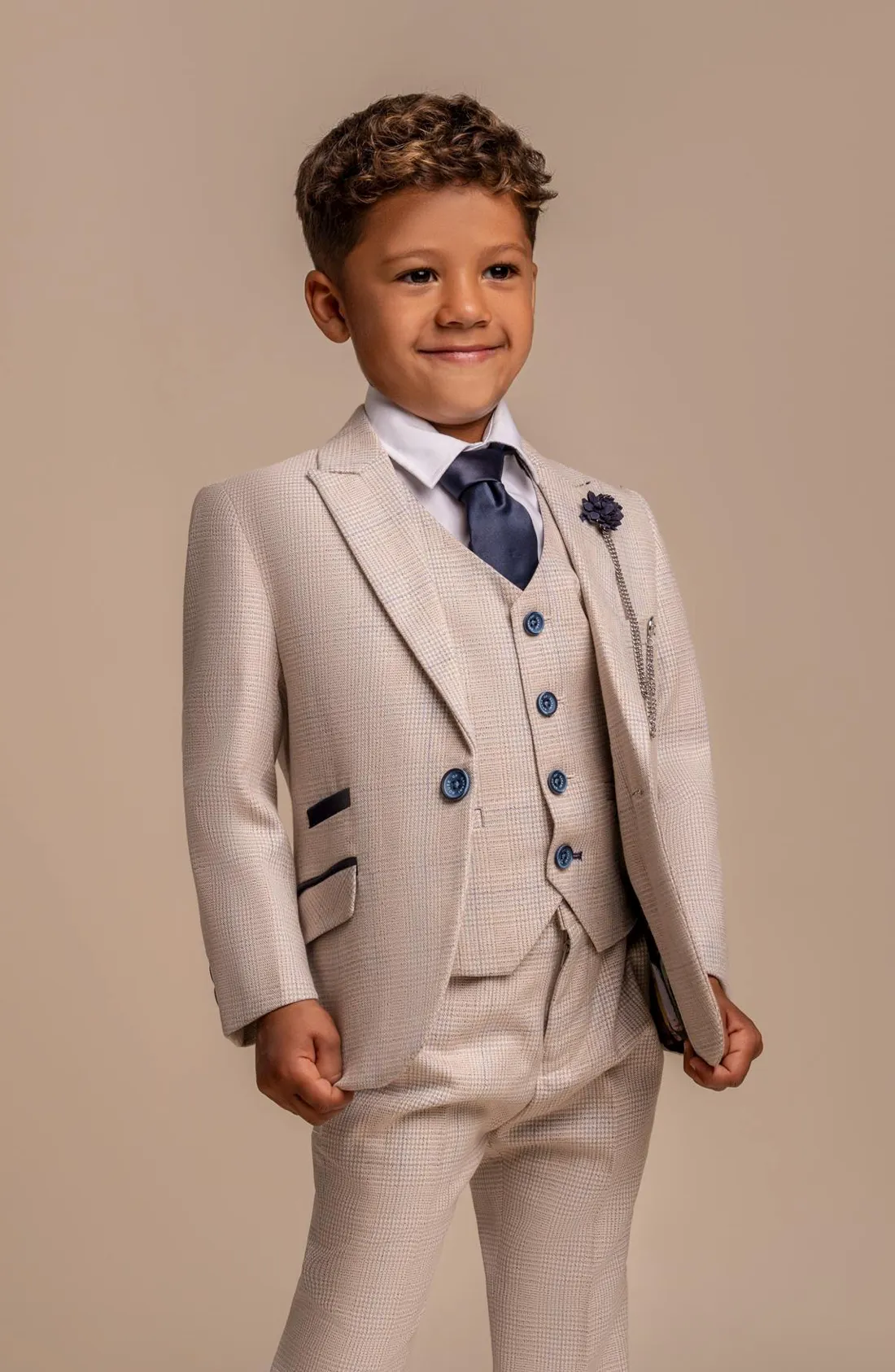 Cavani Boys Caridi Beige Suit