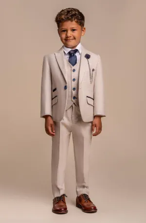 Cavani Boys Caridi Beige Suit