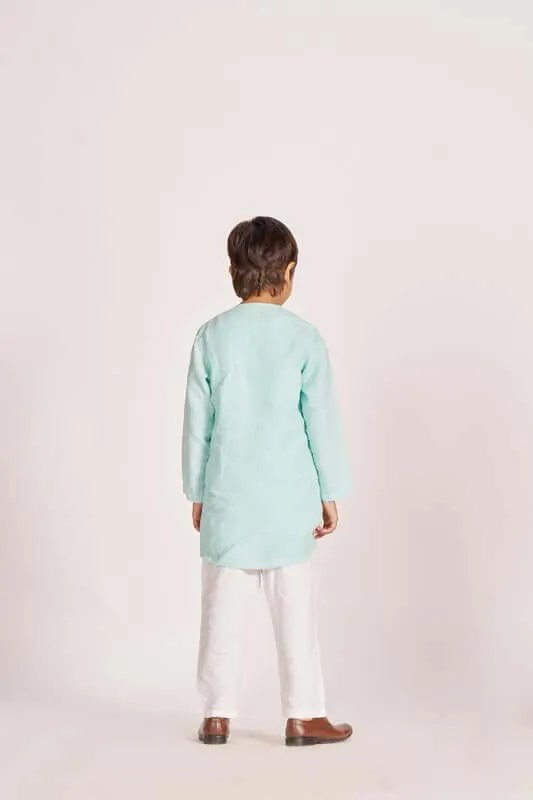 Celestial Green Side Opening Kurta Set