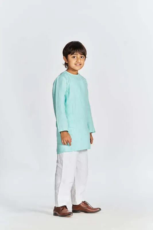 Celestial Green Side Opening Kurta Set