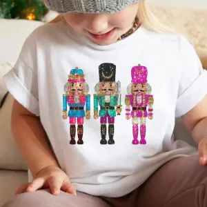 Christmas Faux Glitter Nutcracker Tee Youth Nutcracker - Tween
