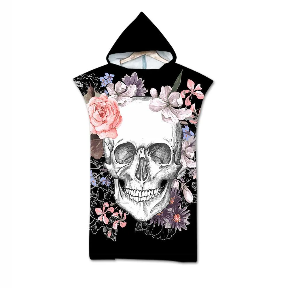 Cloak Geometric Print Hooded  Towel