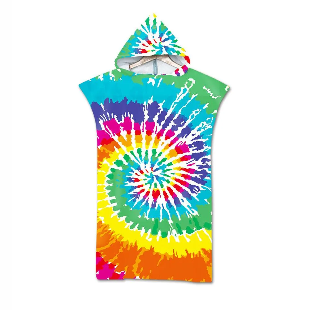 Cloak Geometric Print Hooded  Towel