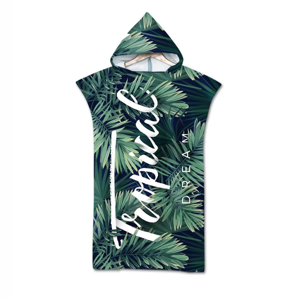 Cloak Geometric Print Hooded  Towel