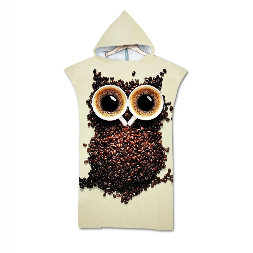 Cloak Geometric Print Hooded  Towel