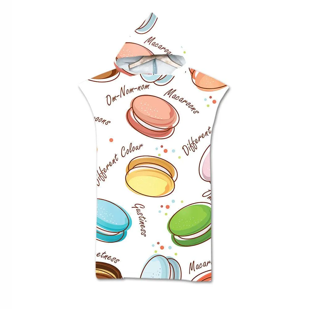 Cloak Geometric Print Hooded  Towel