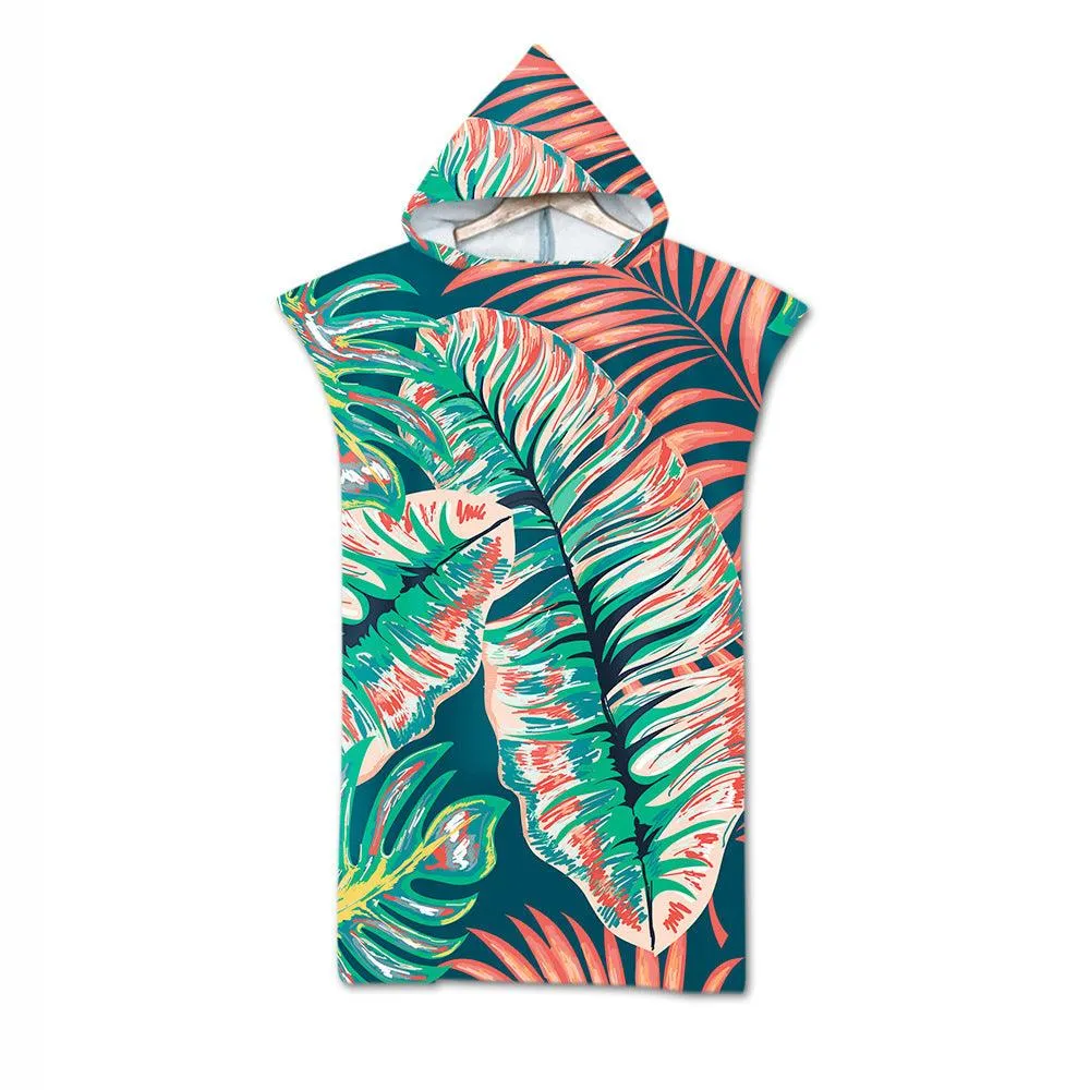 Cloak Geometric Print Hooded  Towel