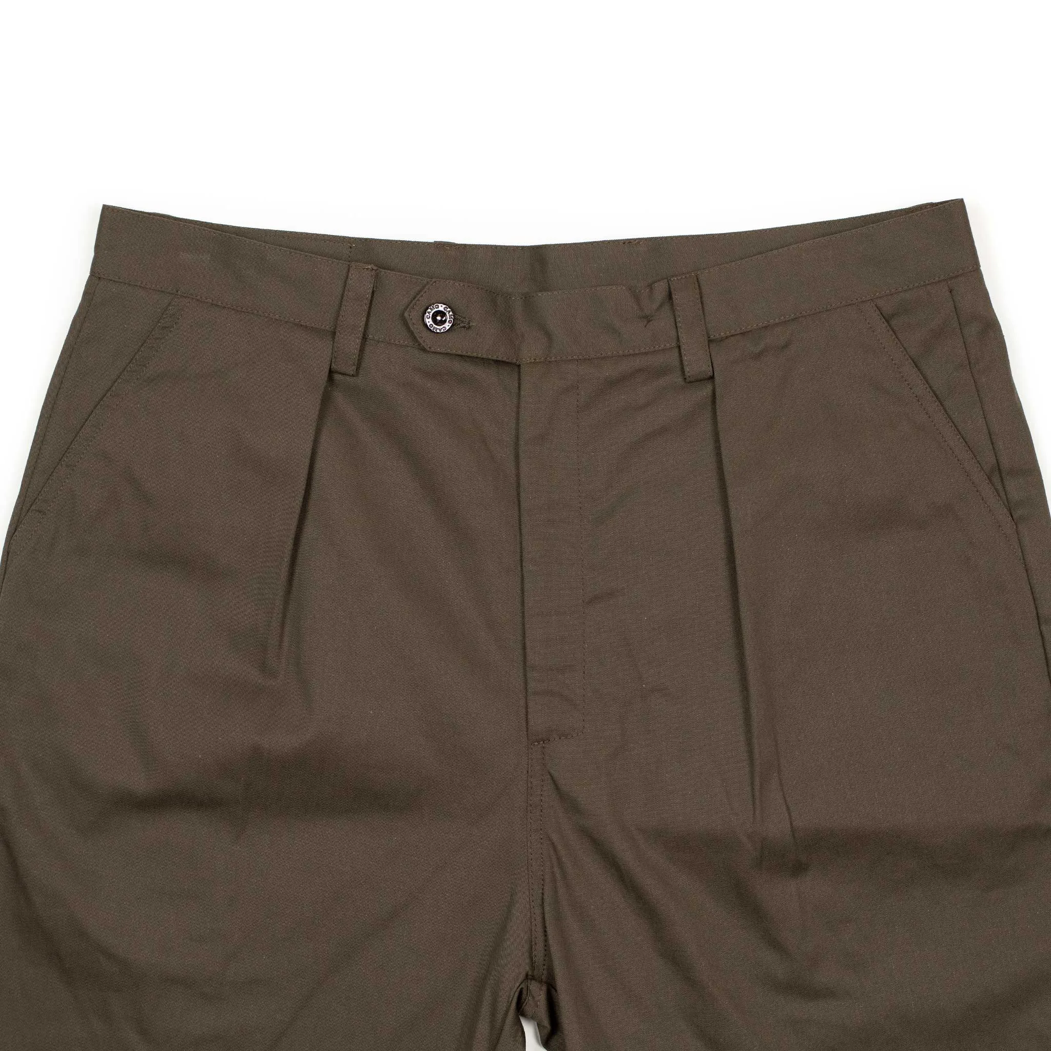 Comanche classic trousers in brown cotton twill (restock)