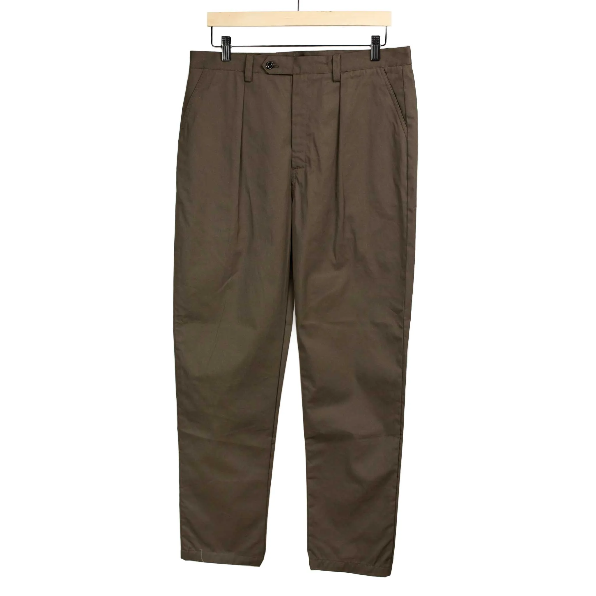 Comanche classic trousers in brown cotton twill (restock)