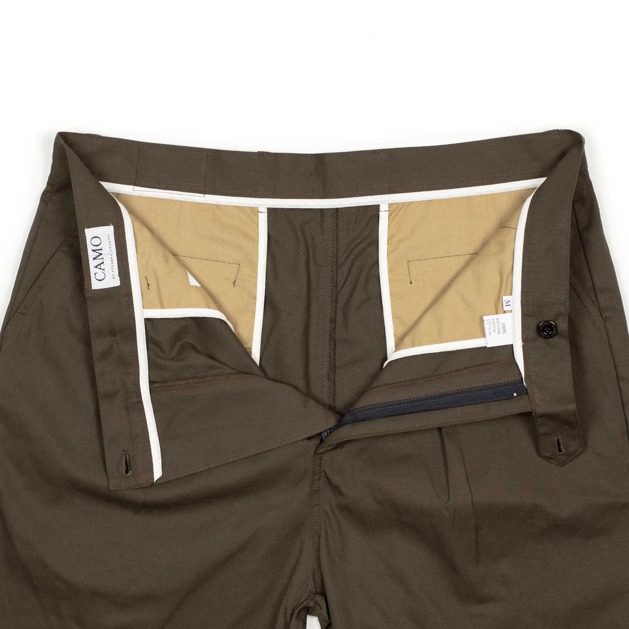 Comanche classic trousers in brown cotton twill (restock)