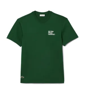 Cotton Piqué Effect Slogan Back T-shirt