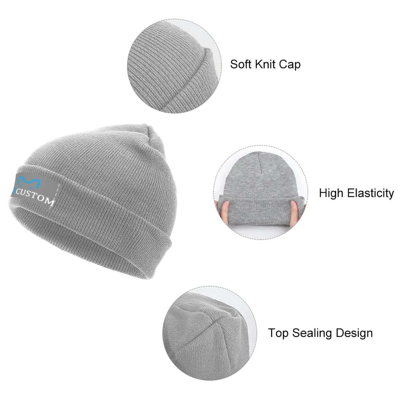 Custom Logo Warm Knitted Cap