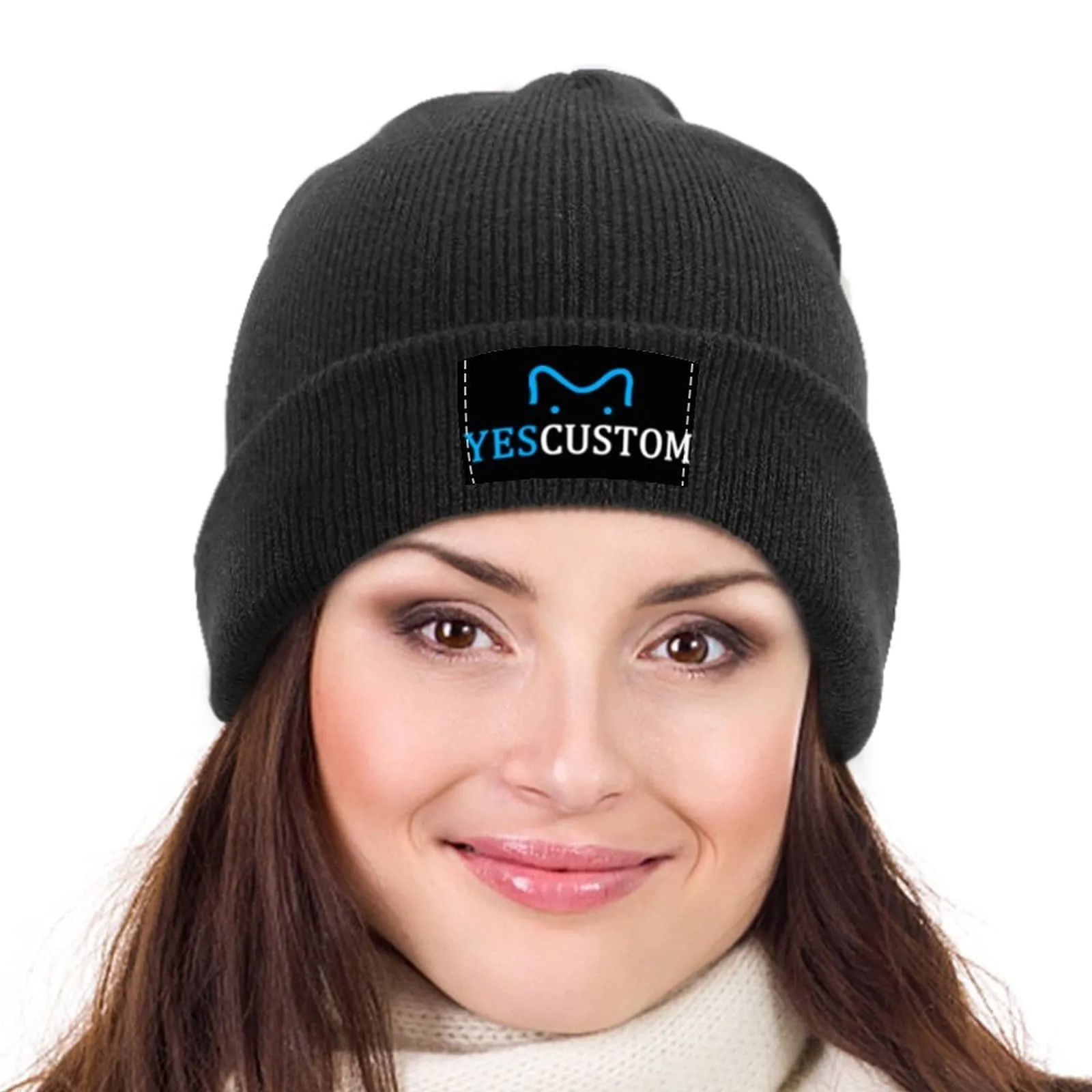Custom Logo Warm Knitted Cap