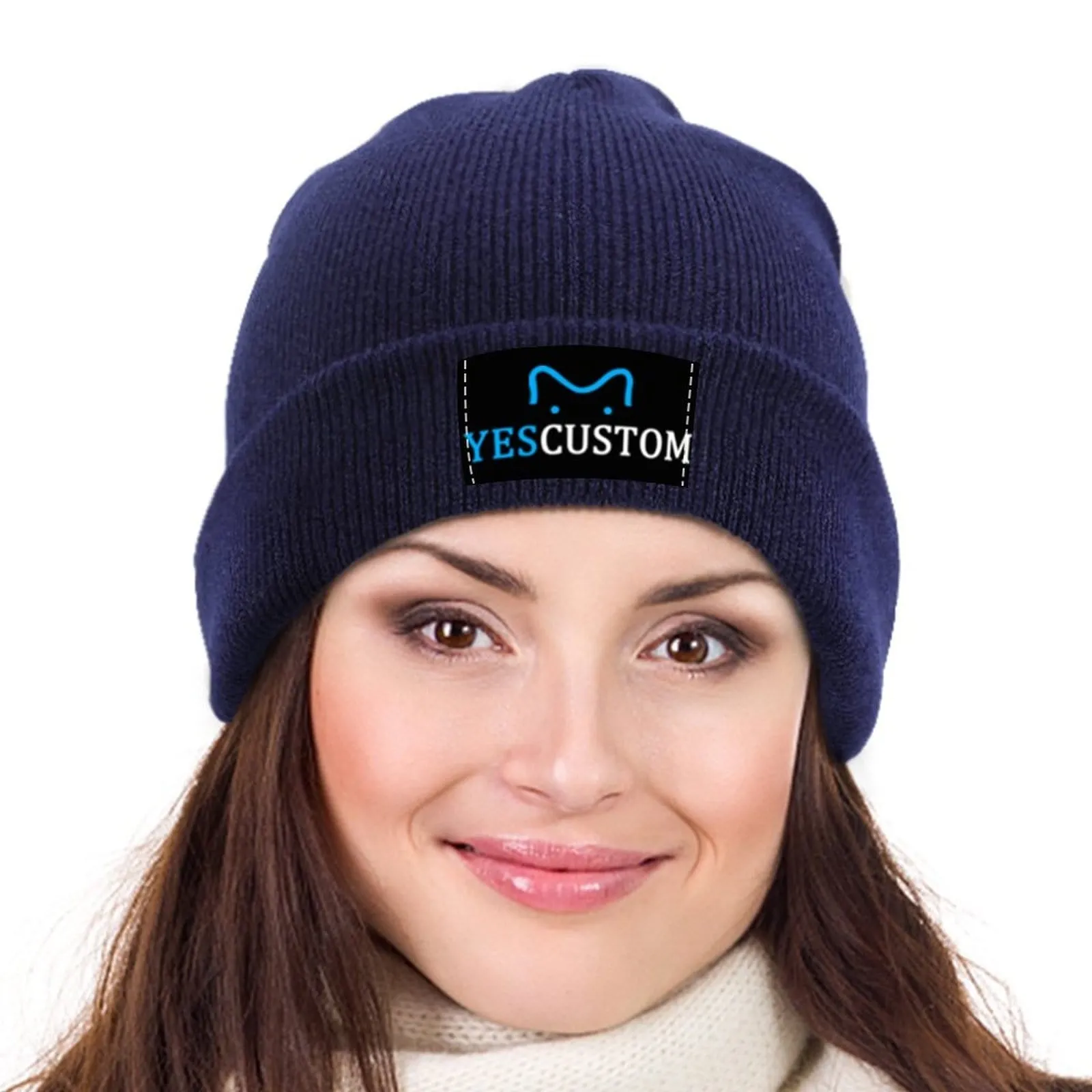 Custom Logo Warm Knitted Cap