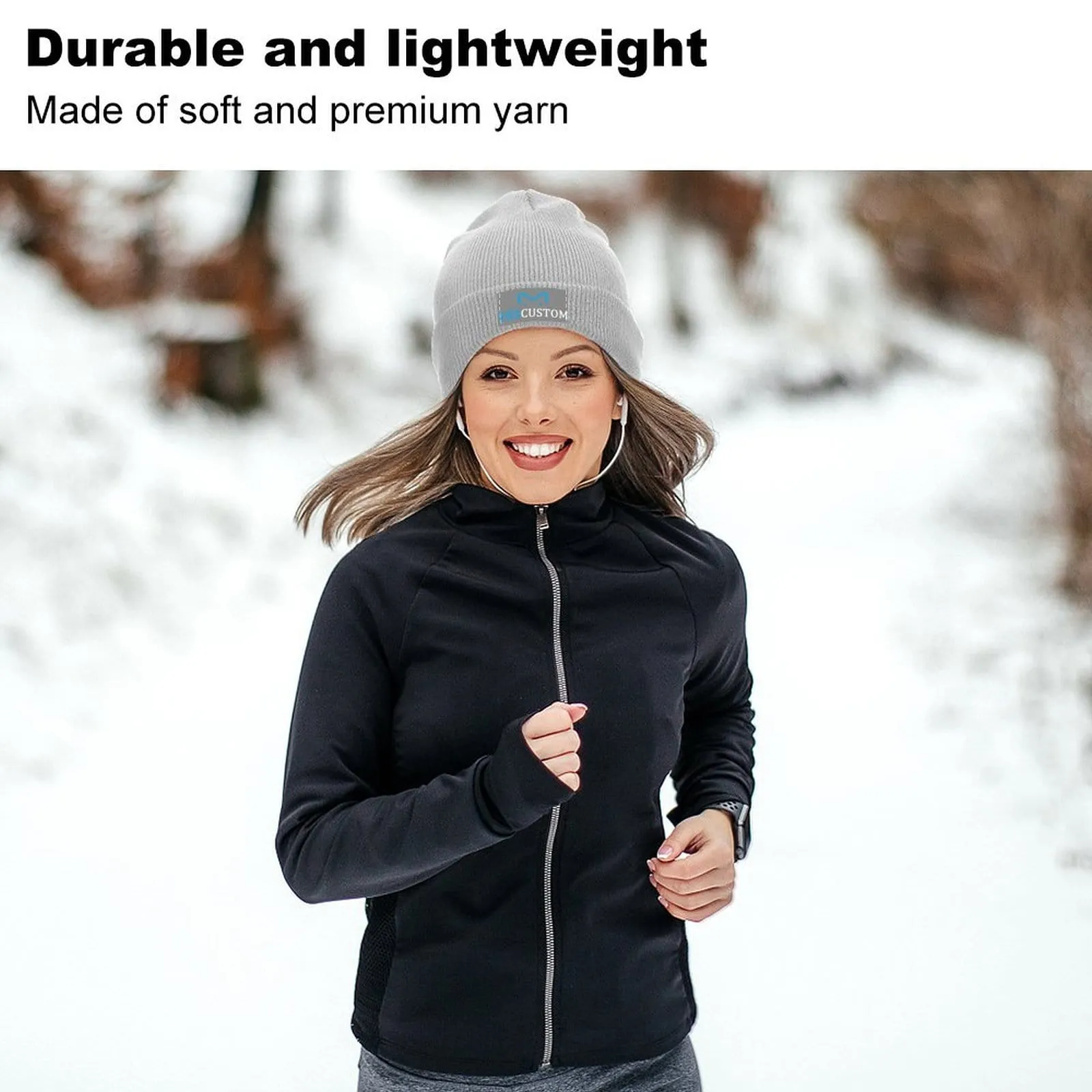 Custom Logo Warm Knitted Cap