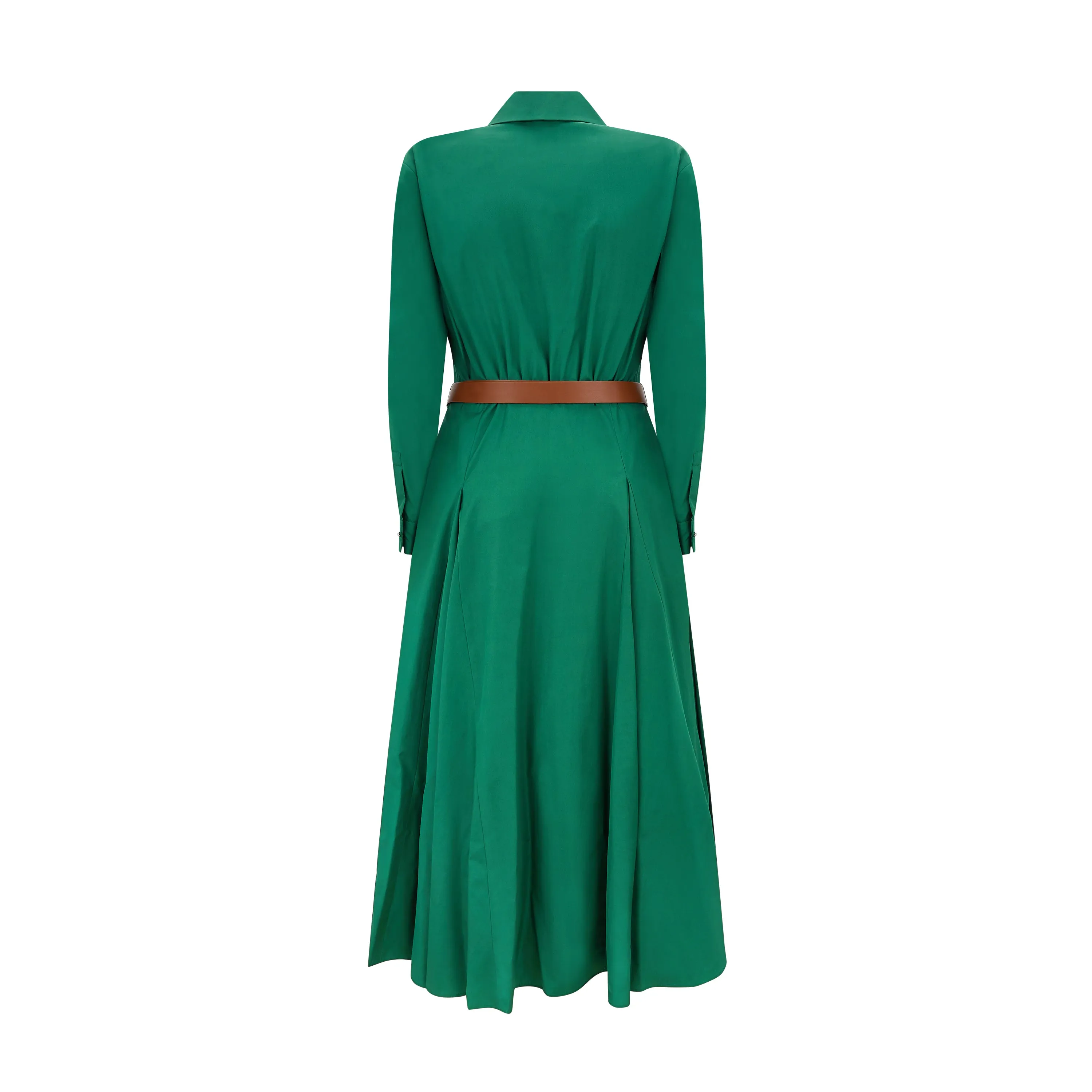 Dancing Cotton Popline Belted Dress