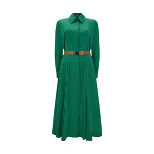 Dancing Cotton Popline Belted Dress