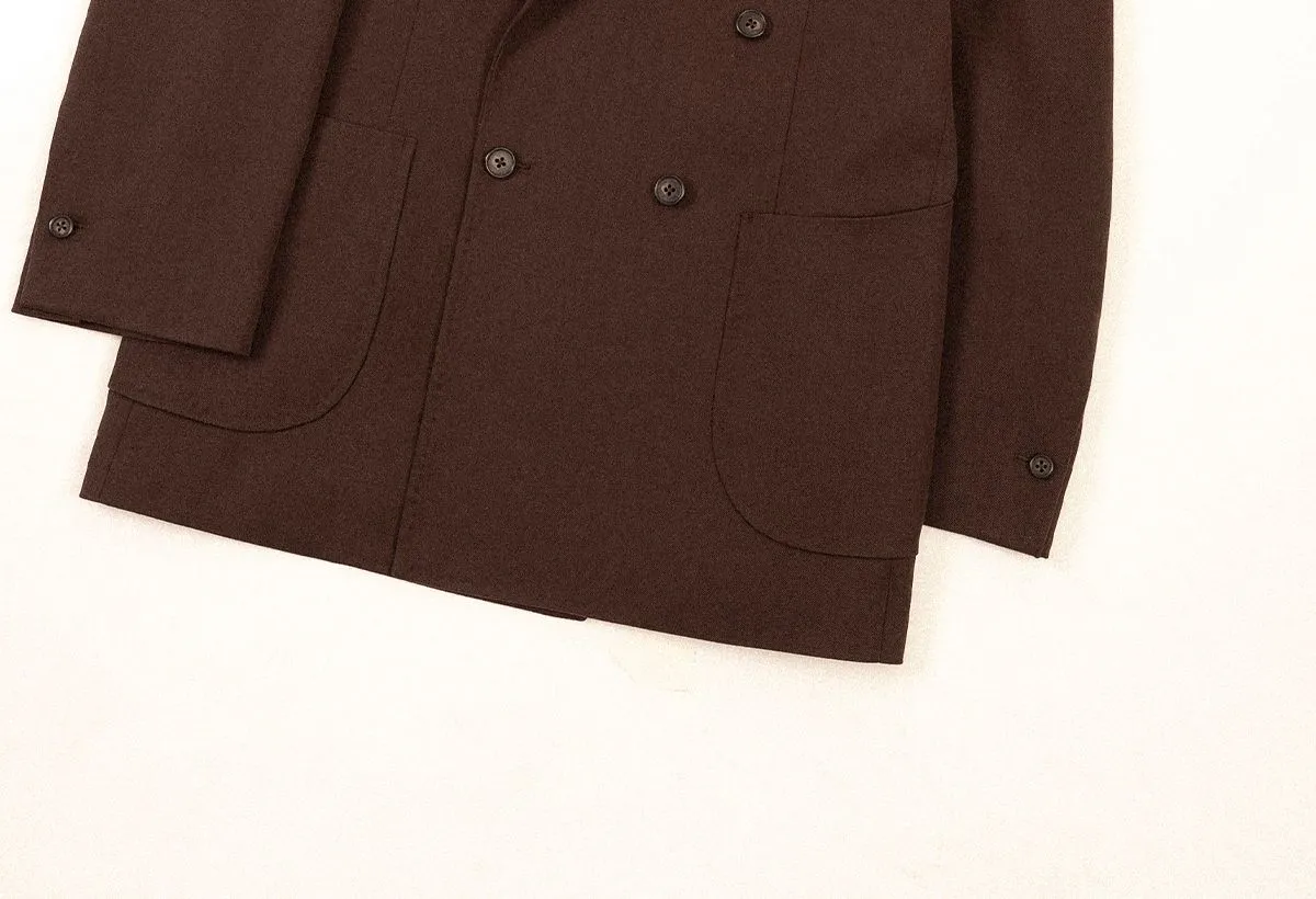 Double-Breasted Herringbone Suit