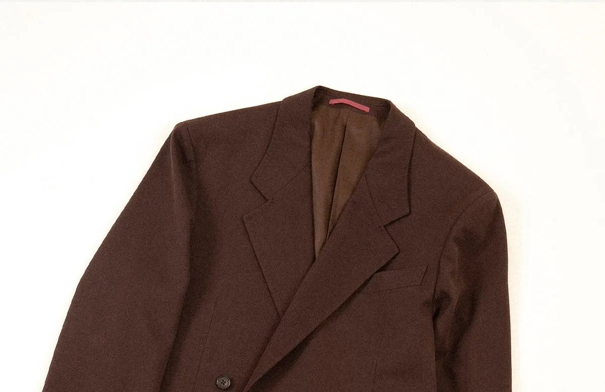 Double-Breasted Herringbone Suit