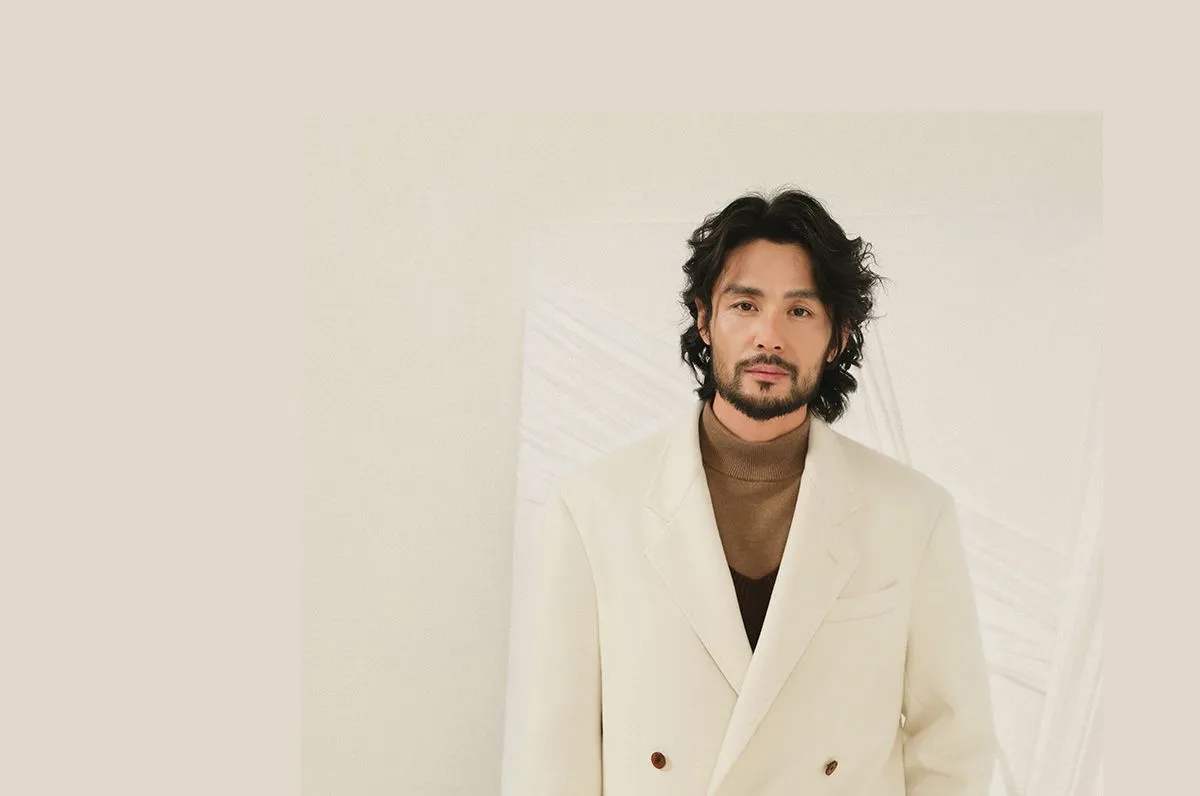 Double-Breasted Herringbone Suit