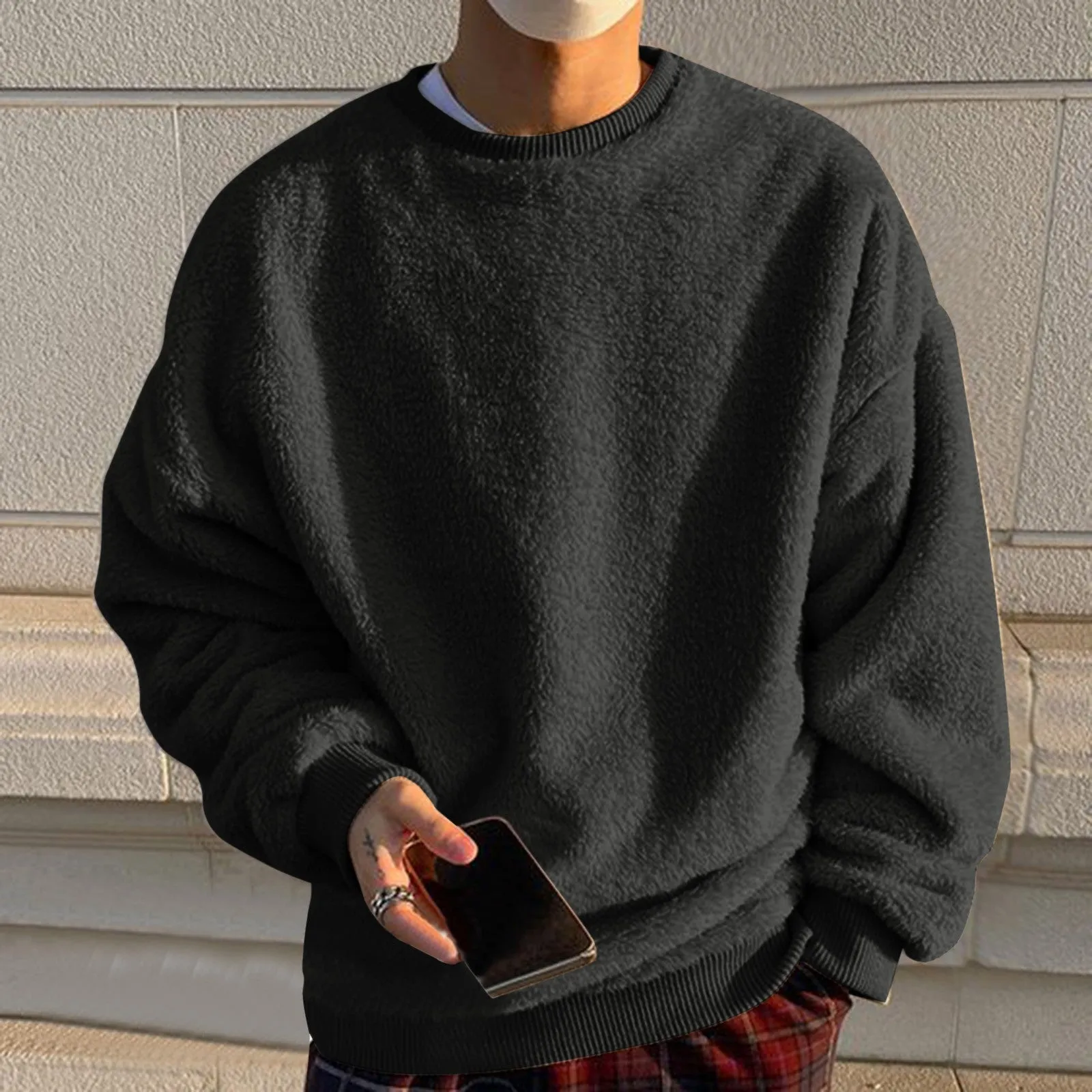 Double-Sided Velvet Sweater