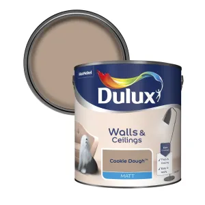 Dulux Matt Emulsion Paint For Walls And Ceilings - Cookie Dough 2.5L