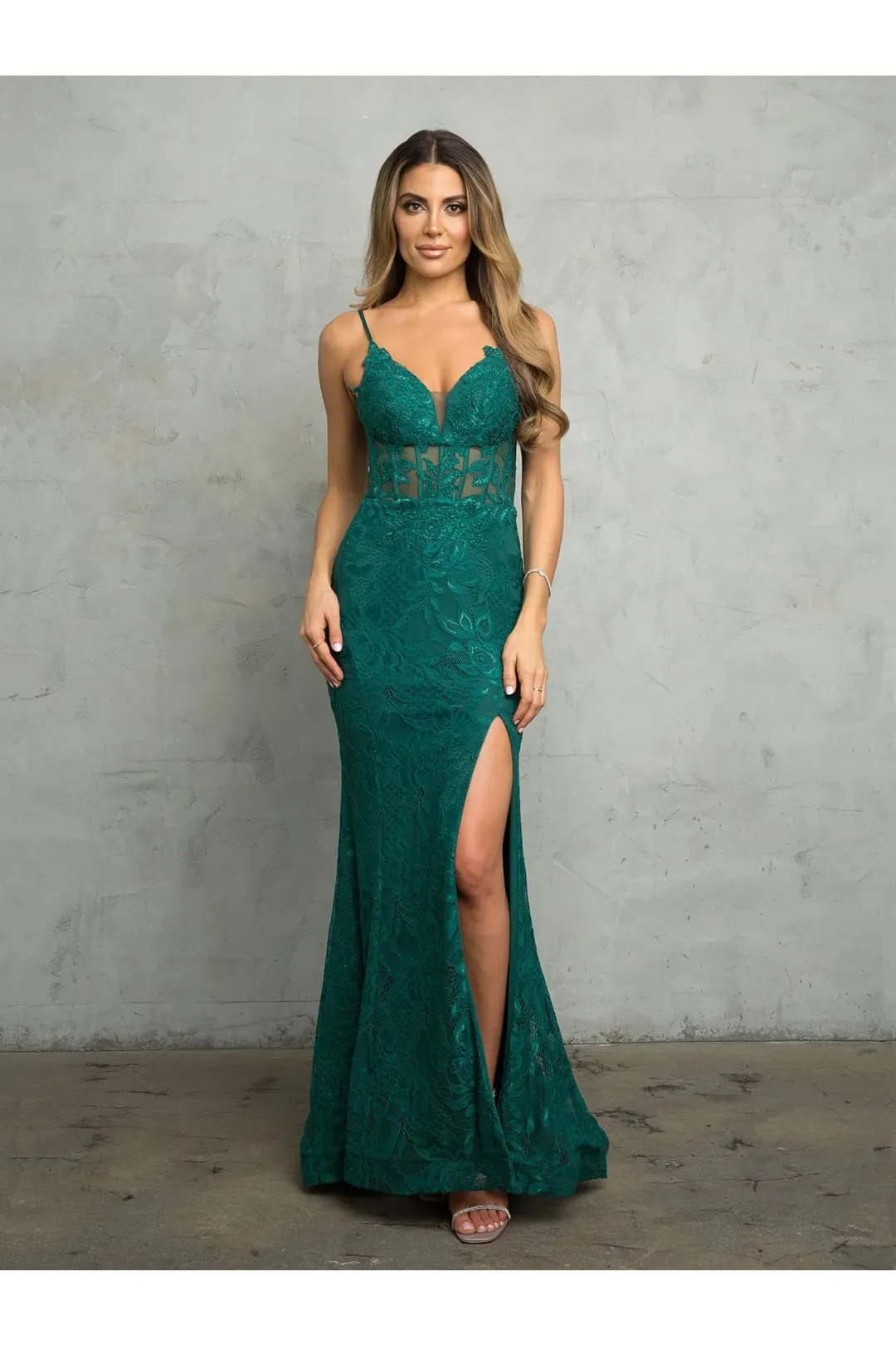 Eva USA 5260 Long Formal Fitted Evening Prom Dress