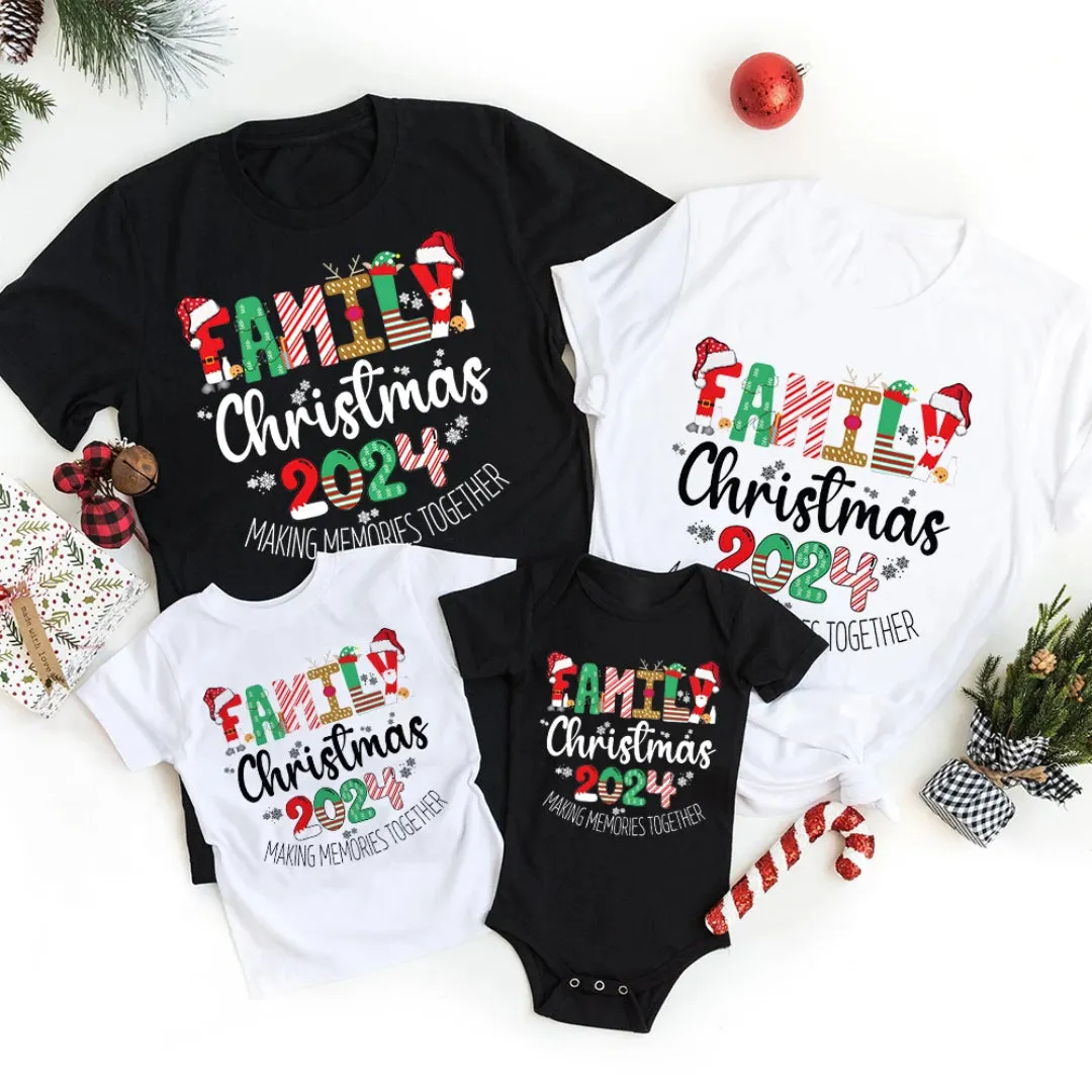 Family Christmas Making Memories Dad T-shirt - Black