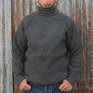 Filson Bristol Roll Neck Sweater in Heather Grey