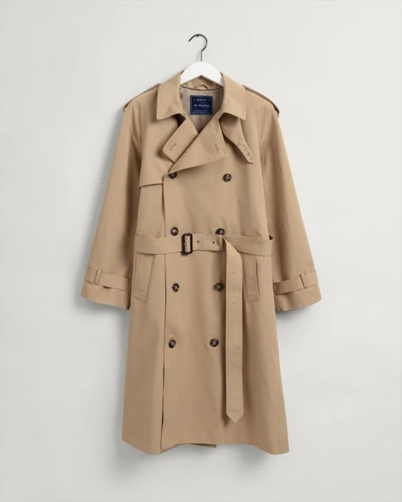 Gant Apparel Mens OVERSIZED TRENCH COAT 228/DARK ALMOND
