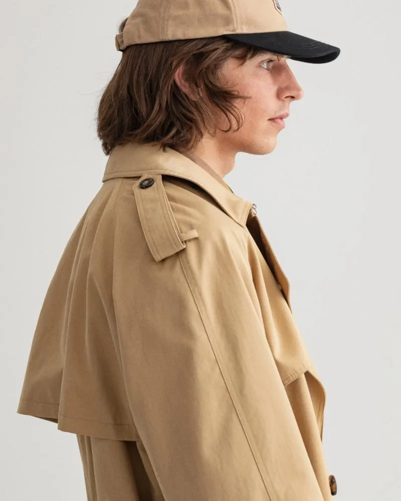 Gant Apparel Mens OVERSIZED TRENCH COAT 228/DARK ALMOND