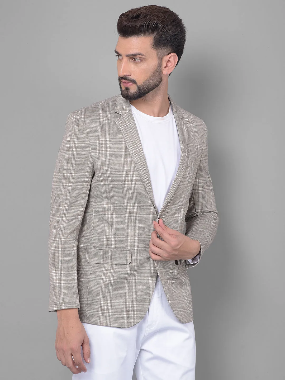 Grey Checked Blazer