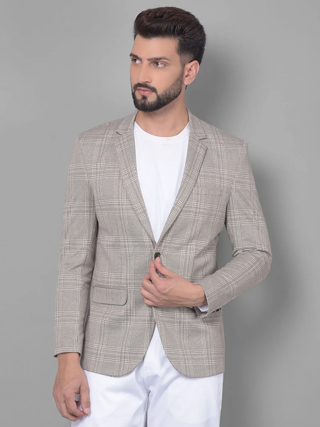 Grey Checked Blazer