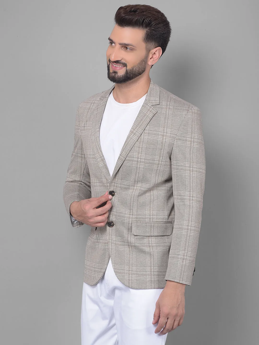 Grey Checked Blazer