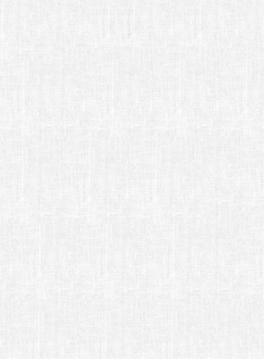 Italian Prato White Herringbone Linen Suit