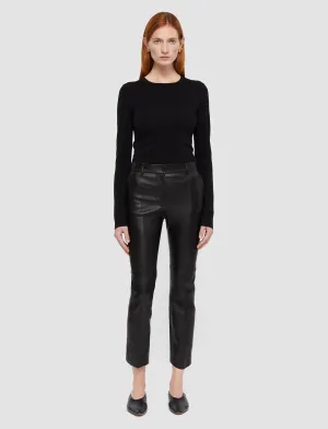 Joseph Coleman Black Leather Pants