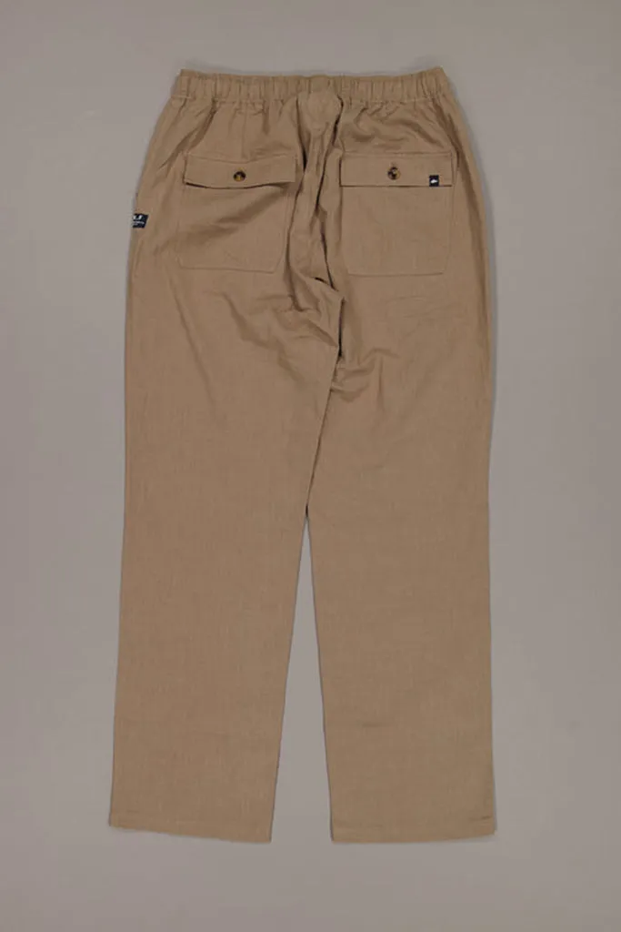 Just Another Fisherman Dinghy Linen Pants Light Brown