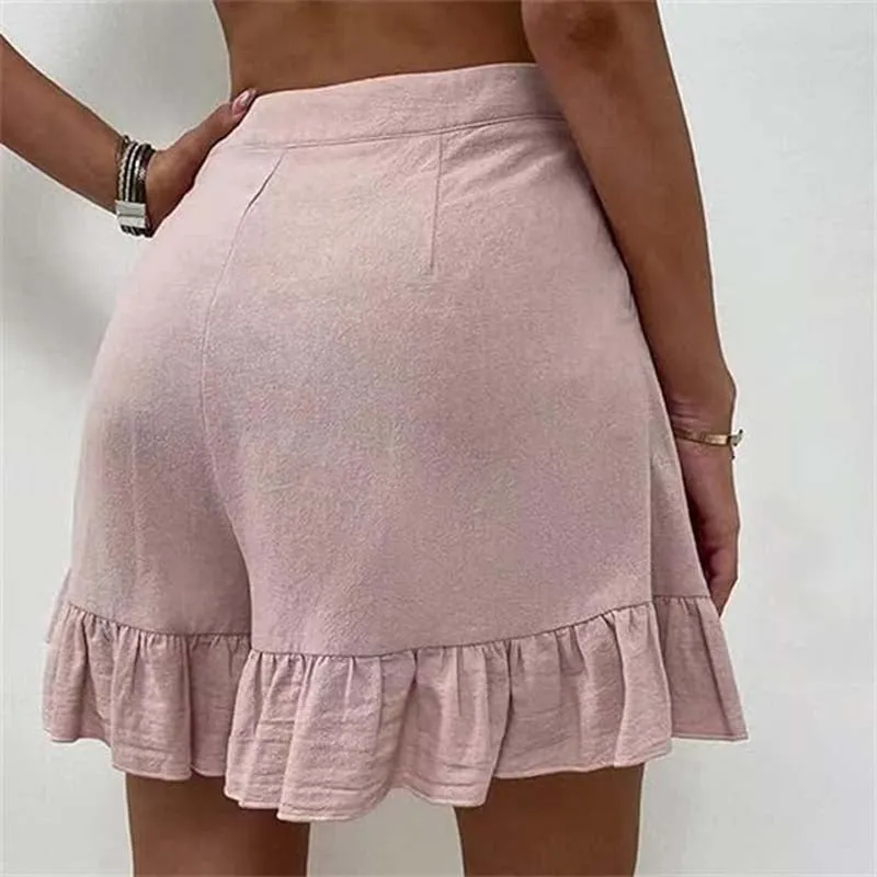 Kissha | Flowy Ruffle Hem Shorts