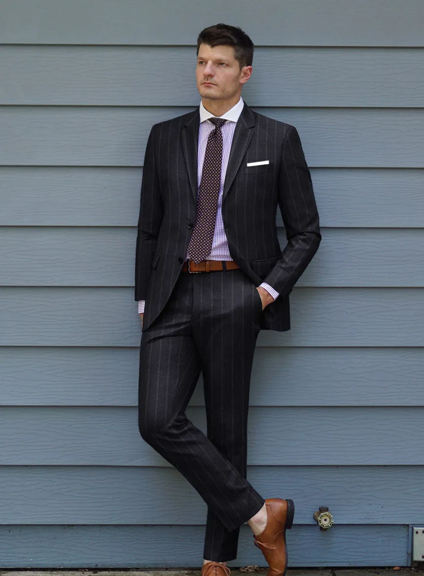 Lanificio Zegna Loop Dovana Blue Stripe Wool Suit