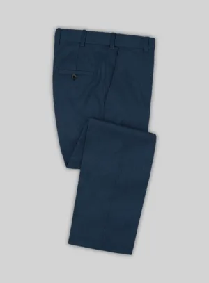 Lanificio Zegna Trofeo Flat Blue Wool Pants