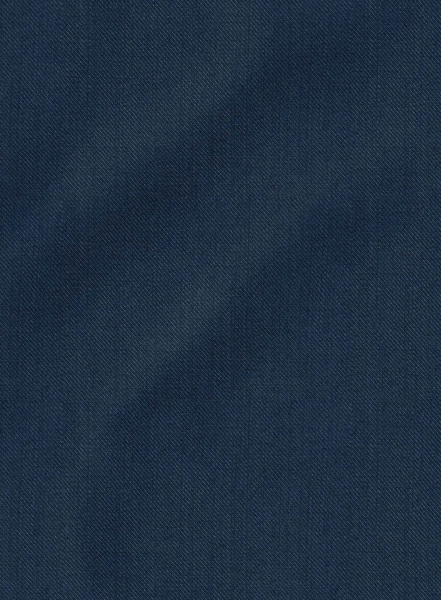 Lanificio Zegna Trofeo Flat Blue Wool Pants