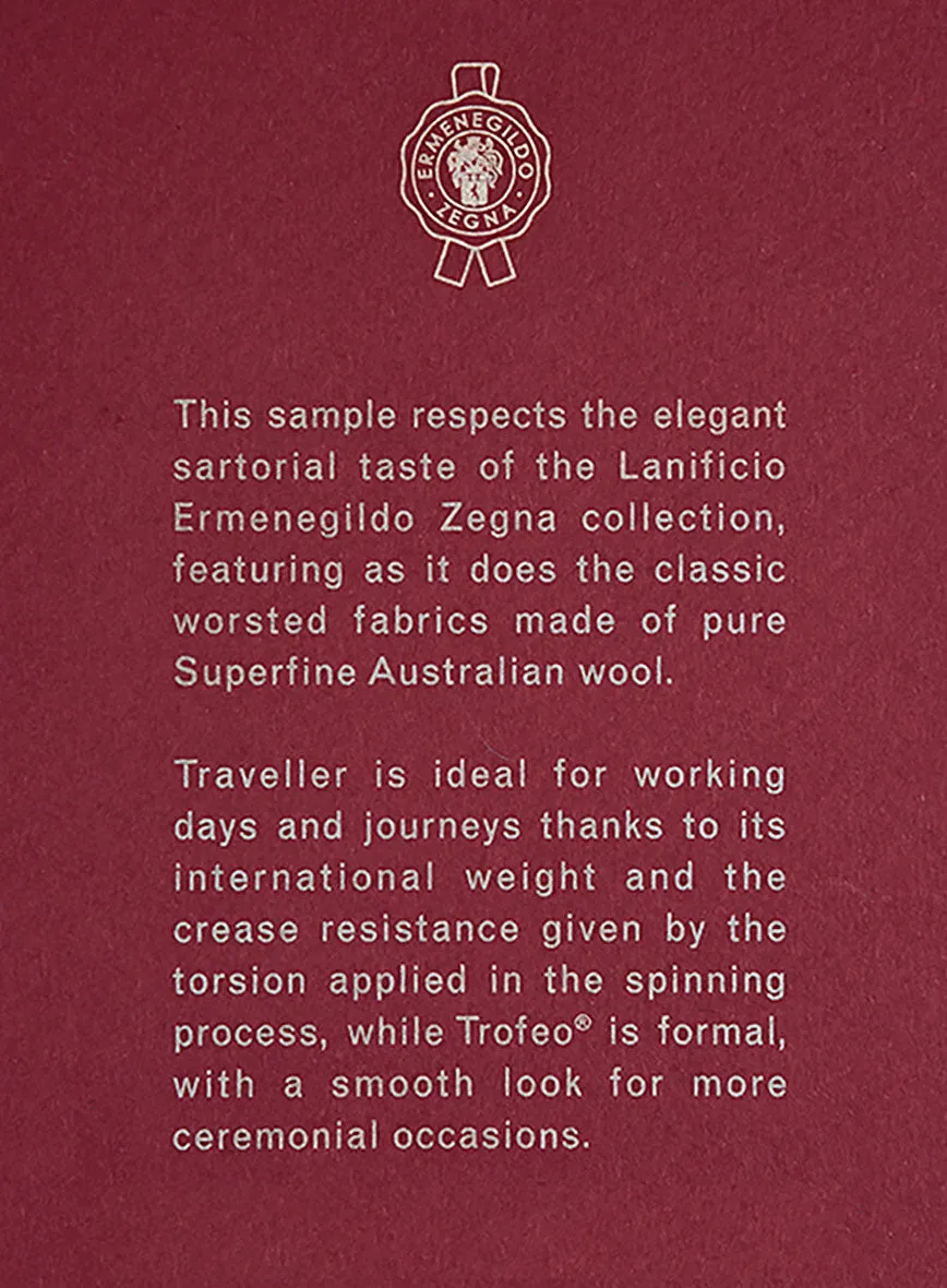 Lanificio Zegna Trofeo Prussian Blue Wool Suit
